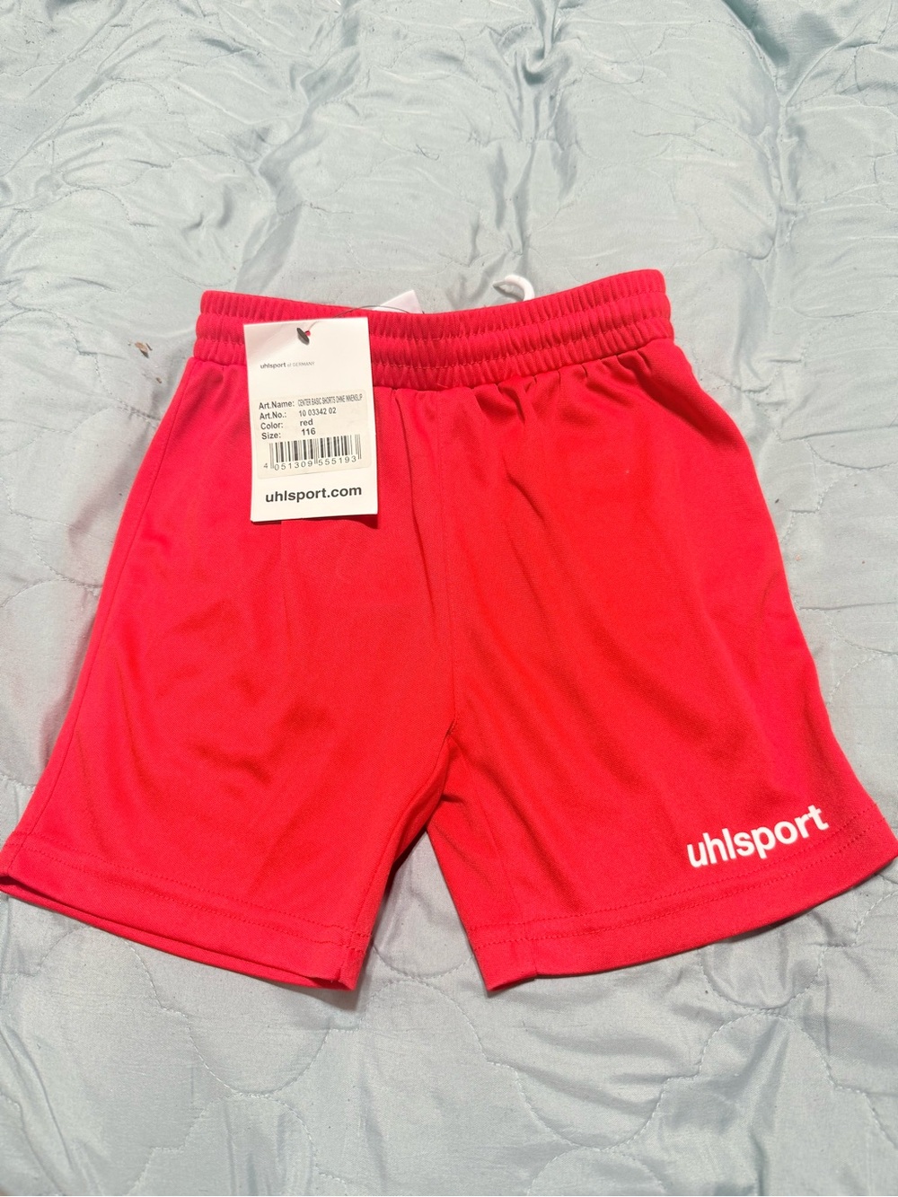 Uhlsport Youth Athletic Shorts - Bright Red size 6Y